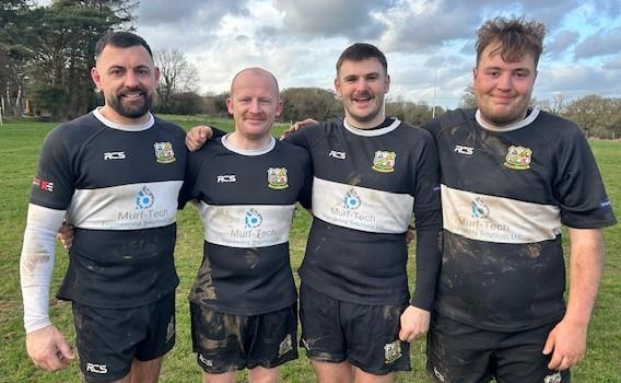 Quins try scorers - Craig Barnett, Adam Cawley, Ben Hathaway and Alfie Ball